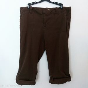 *3 for $15*Stamp 10 dark brown cargo capris